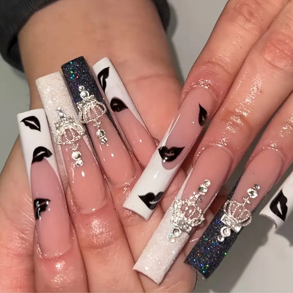 Black Kisses Press On Nails