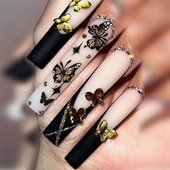 Black Butterfly Press On Nails