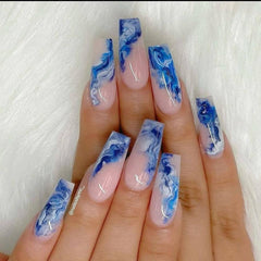 Blue Wave Press On Nails